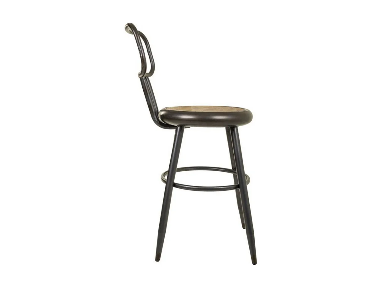 Tabouret en métal marron 45x36x106h