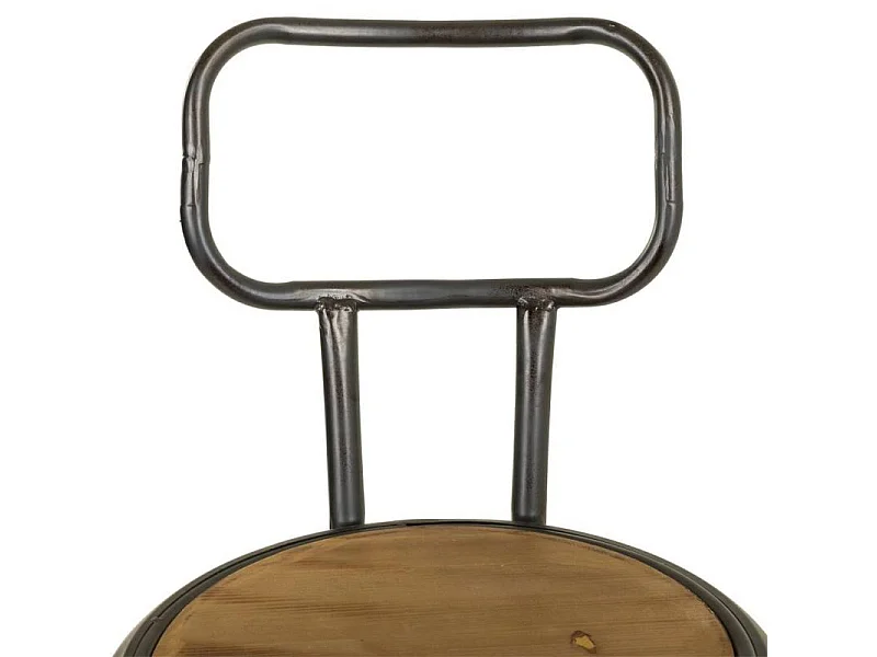 Tabouret en métal marron 45x36x106h