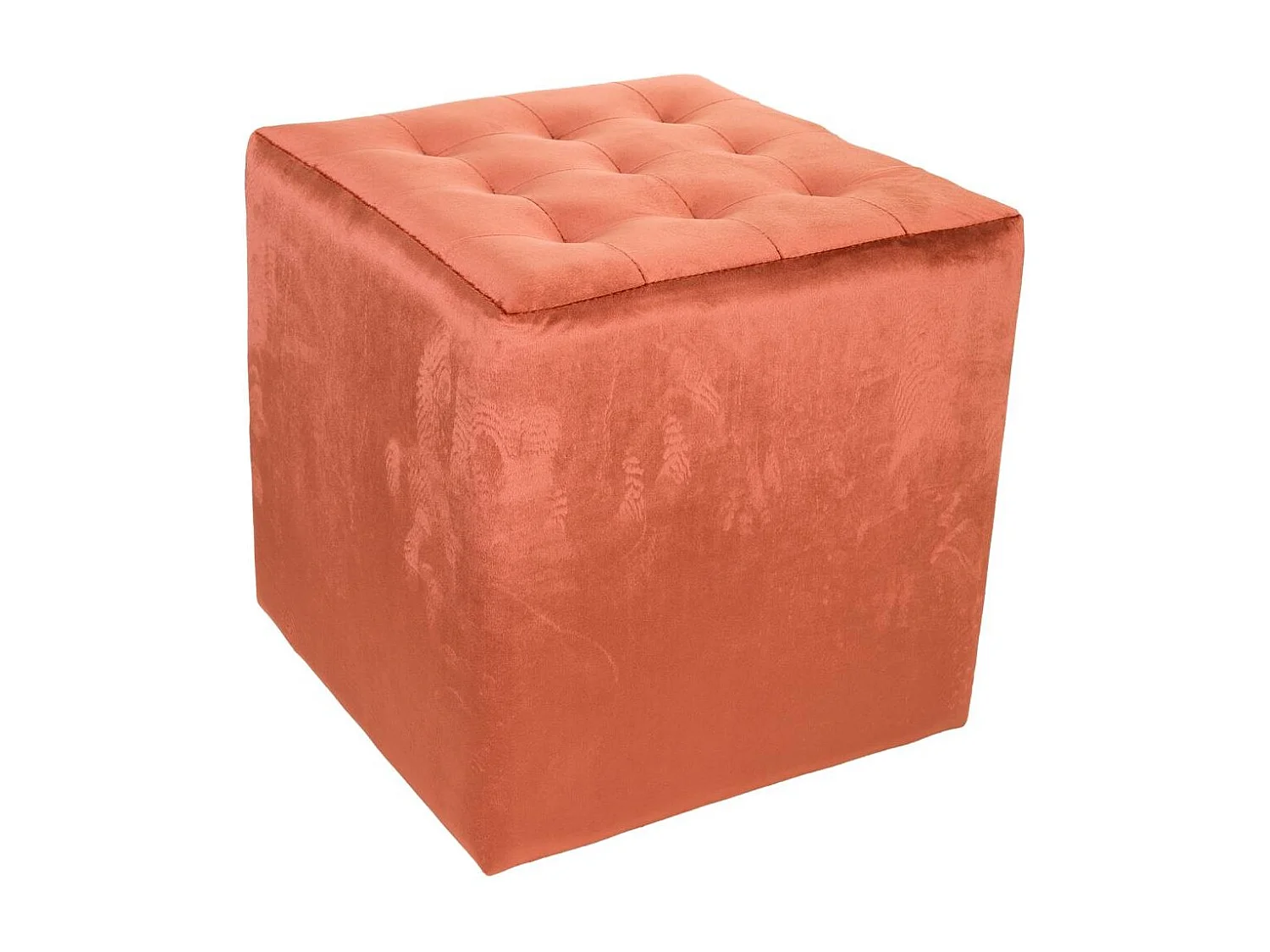 Banqueta estofada laranja 40x40x38