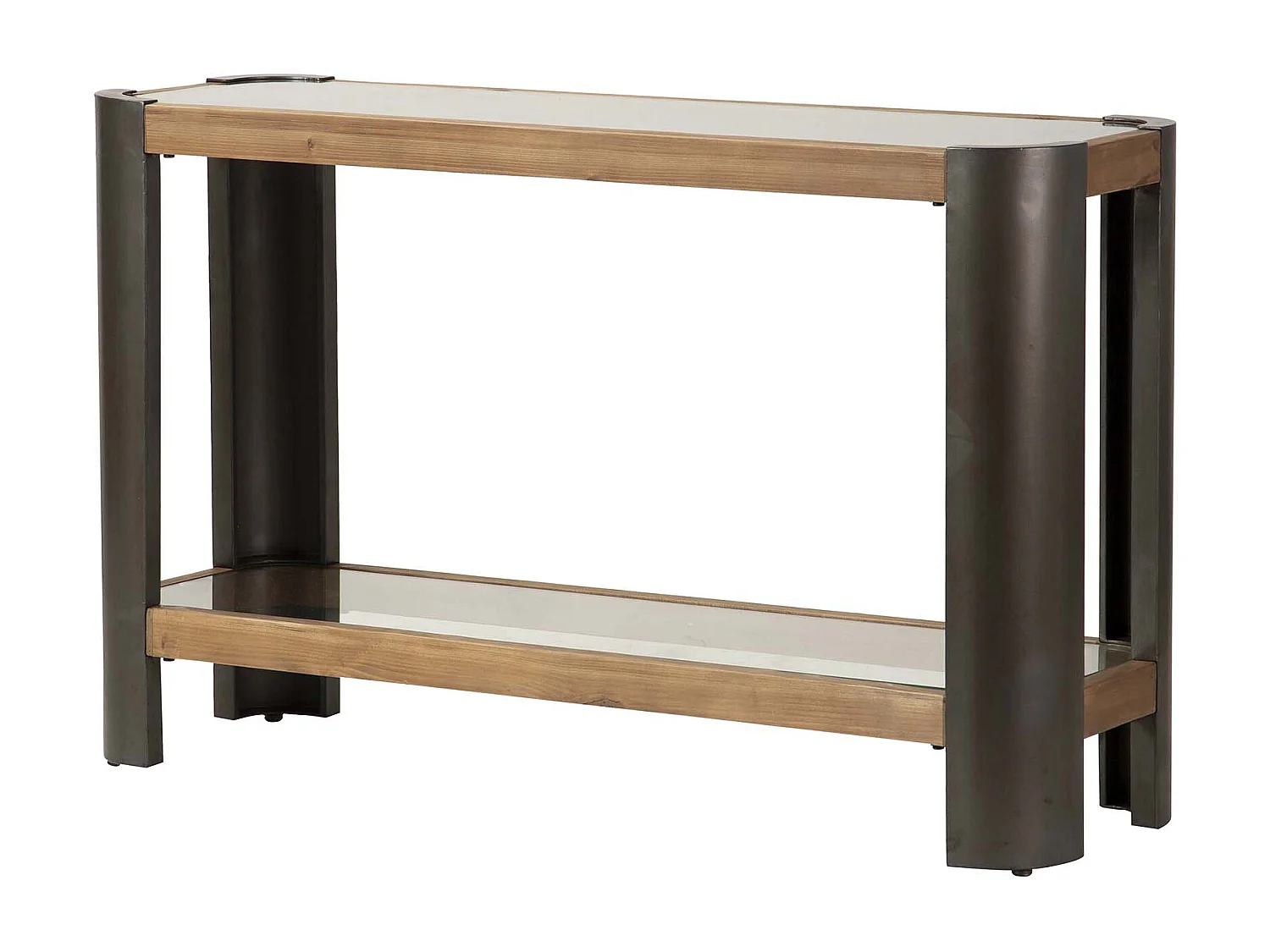 Tabouret en métal et cuir 95x50x75