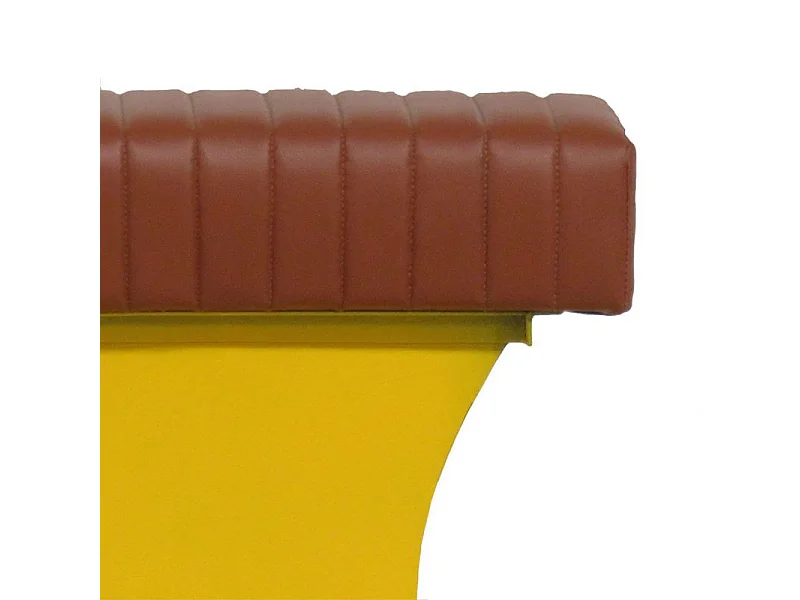 Tabouret en métal et cuir 95x50x75