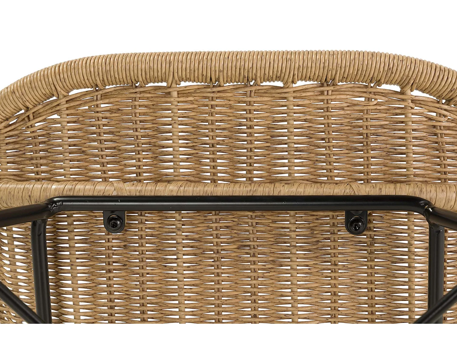 Tabouret en bois et coton tressé rouge 32x32x44h