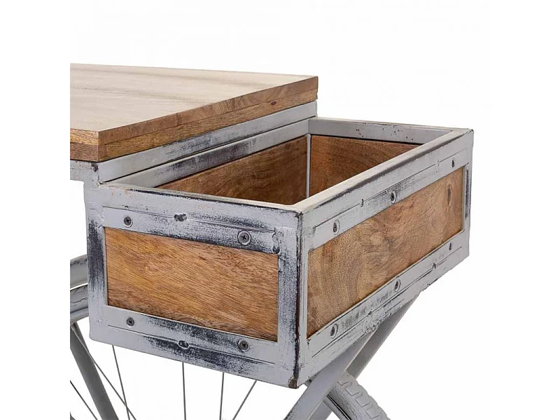 Tabouret en bois et tissu 32x32x44h