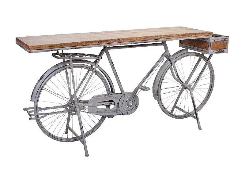 Blauer Hocker aus gewebter Baumwolle und Holz, 32x32x44h cm