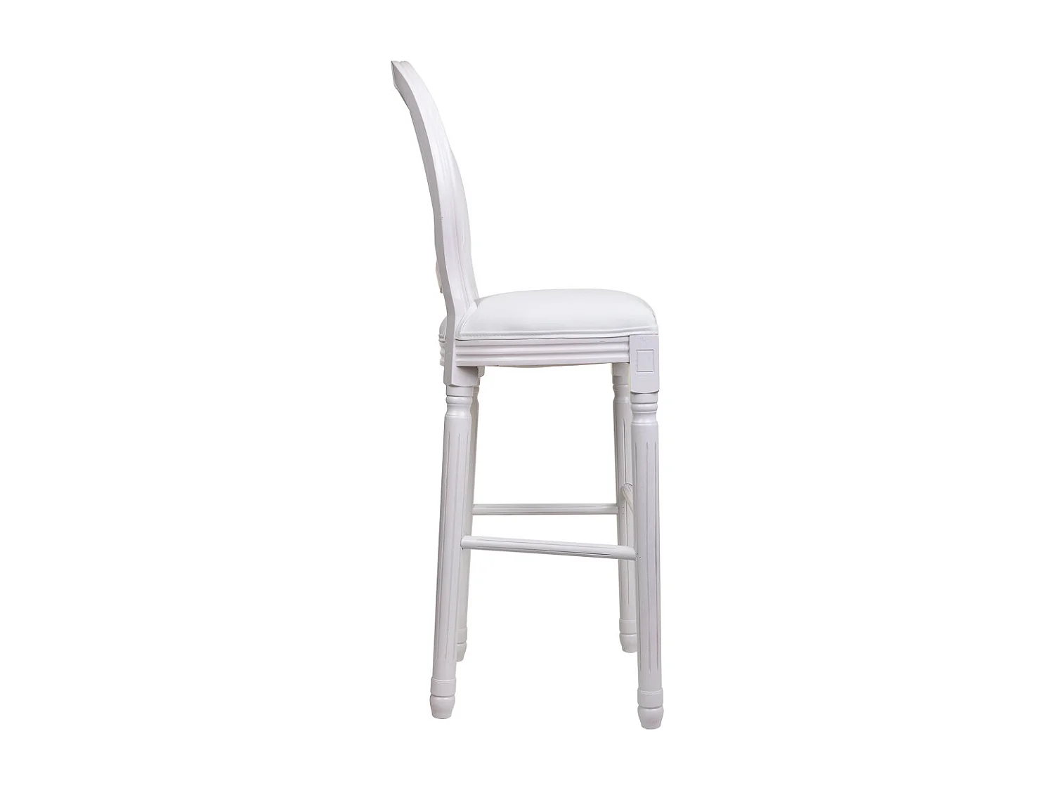 Weißer Holzhocker 52x46x116h cm