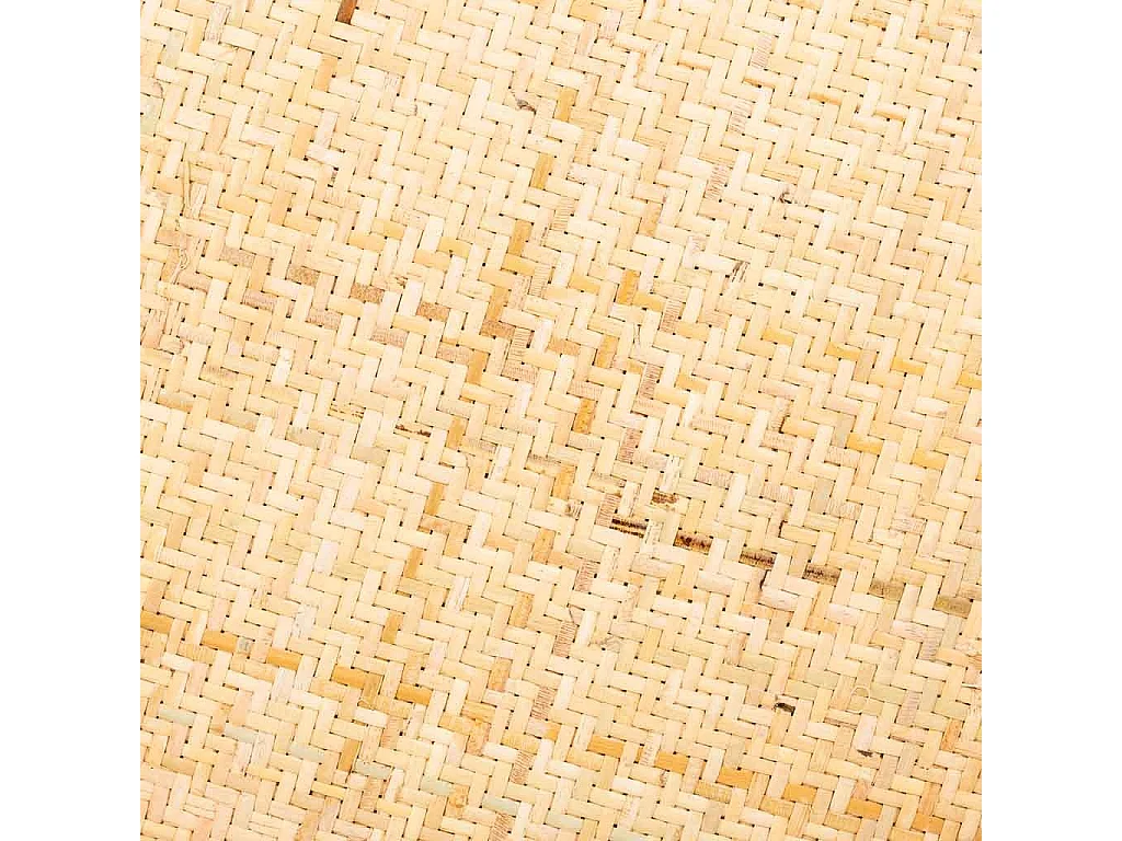 Holzhocker und brauner Rattansitz, T40x45h cm