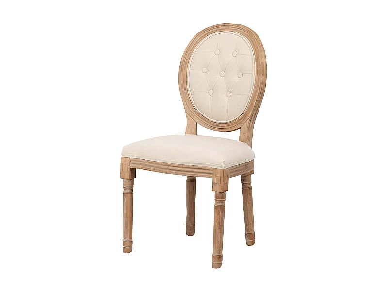 Houten stoel met een handgemaakte afwerking, die een unieke stijl en comfort biedt