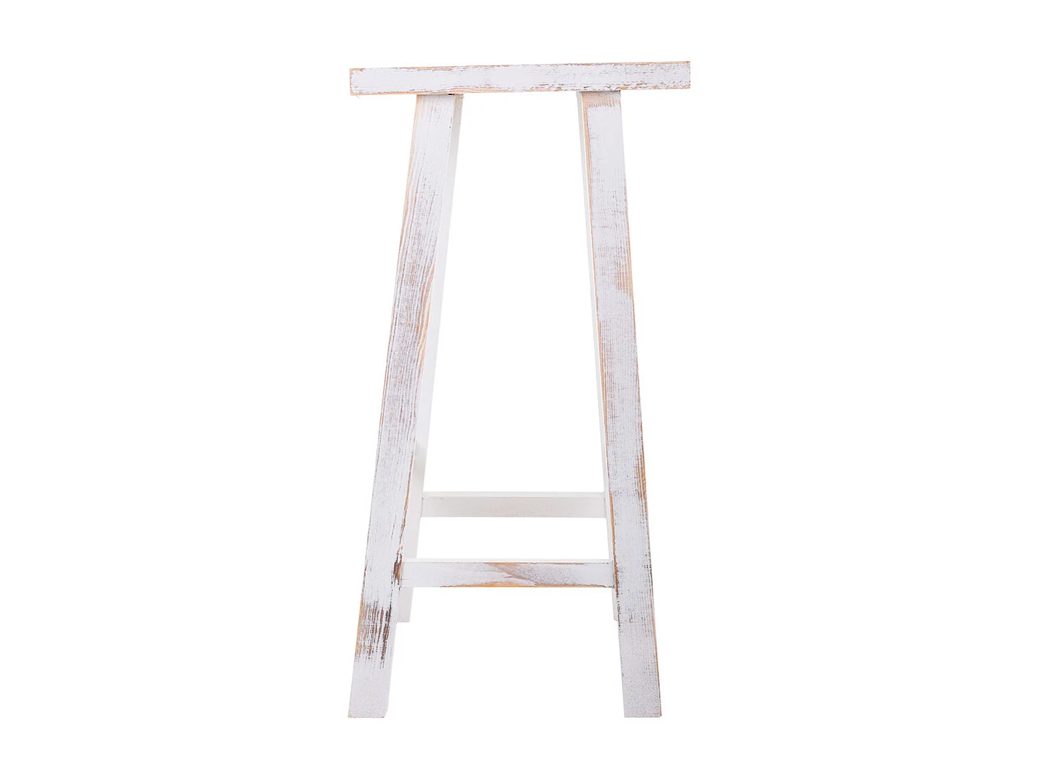 Sgabello in legno bianco 35x25x70h