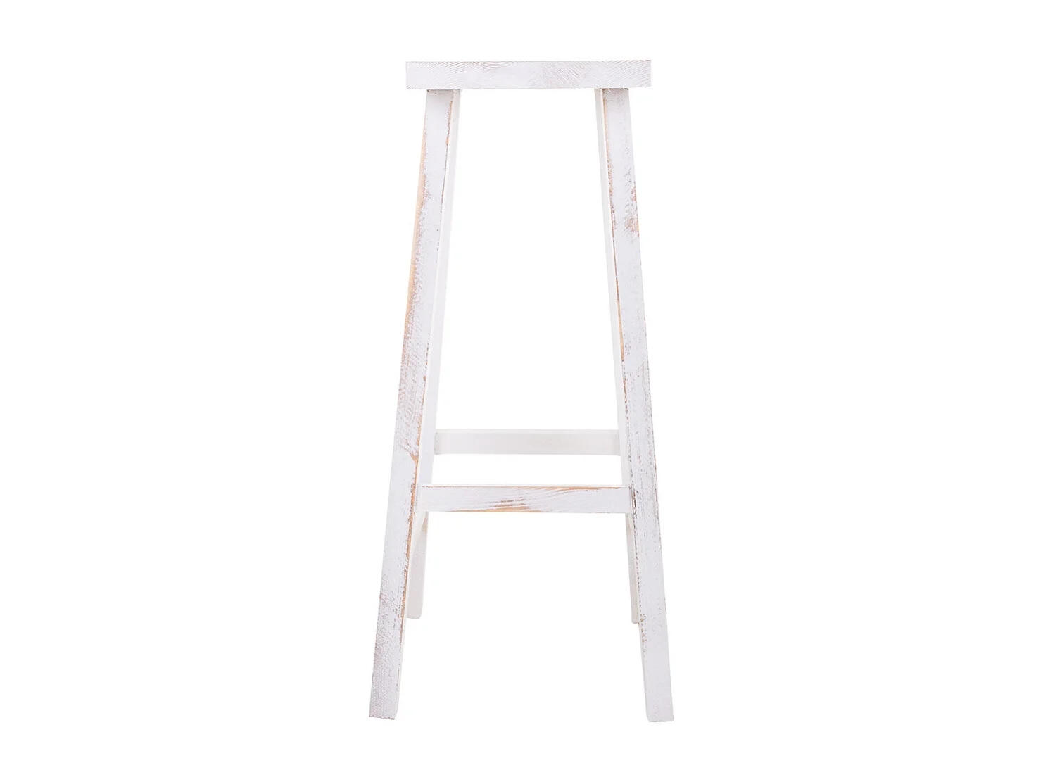 Sgabello in legno bianco 35x25x70h