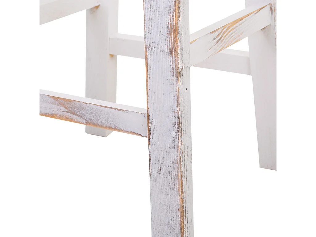 Sgabello in legno bianco 35x25x70h