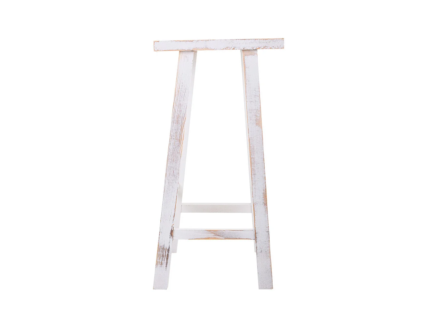 Tabouret en bois blanc 35x25x70h