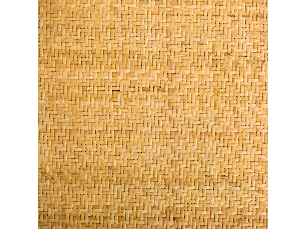 Banqueta de madeira e assento de rattan marrom 45x53x75/116