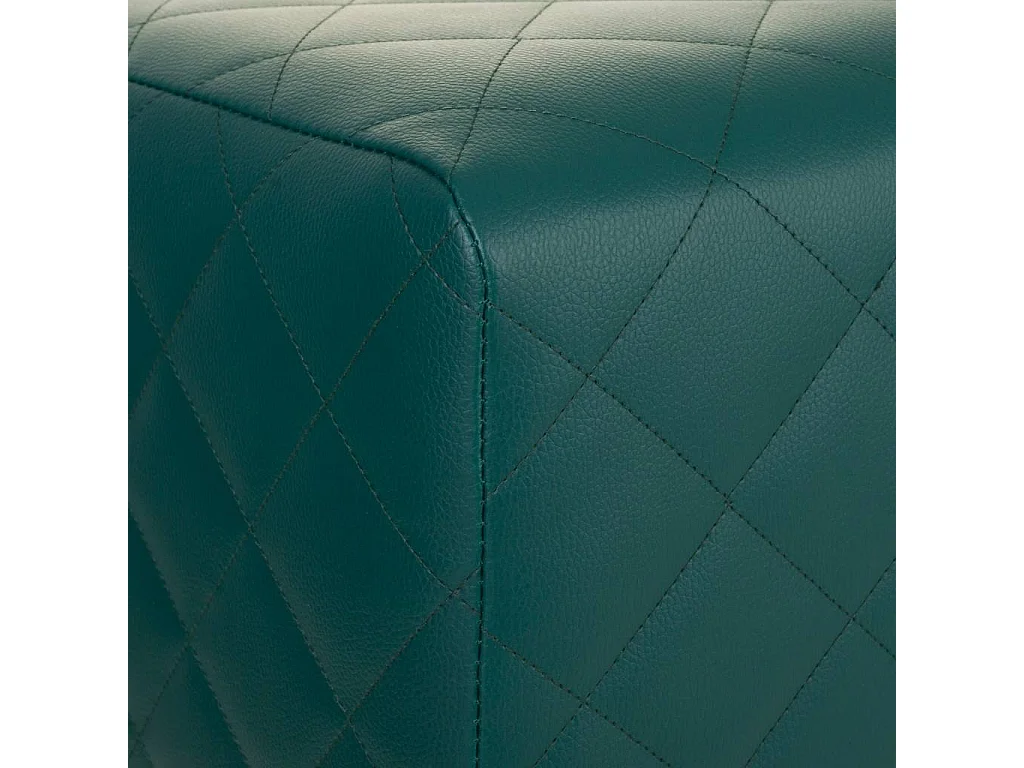 Sgabello imbottito verde 36x30x47h