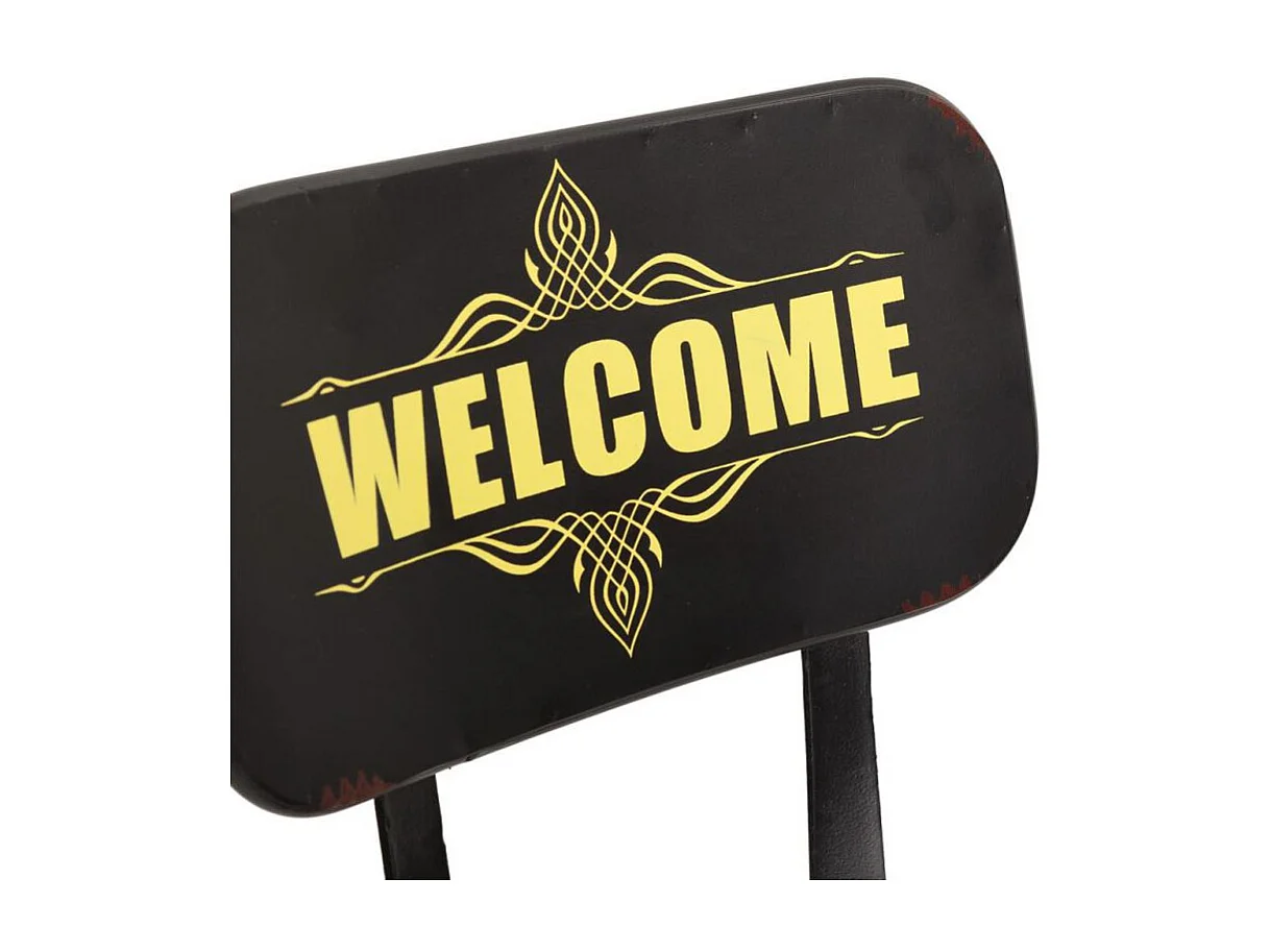 Banqueta alta de metal preto 46x40x100h cn