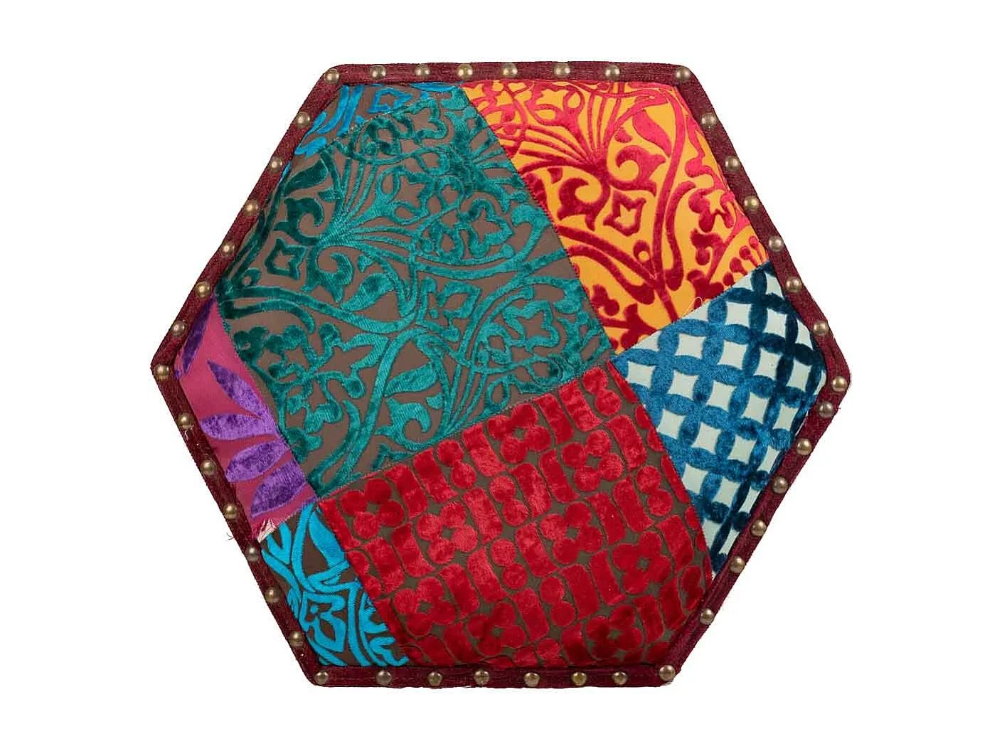 Weißer Holzhocker 46x46x41h cm