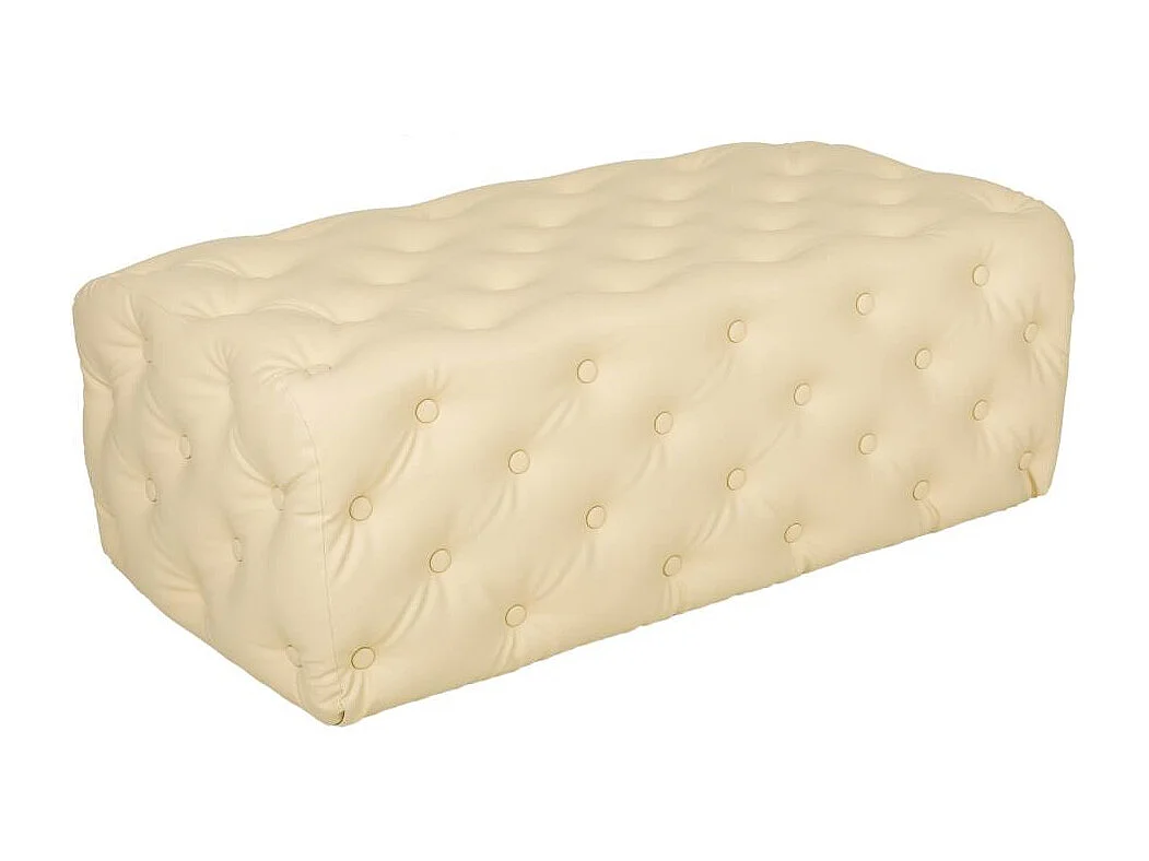 Weiße Polsterbank108x54x40h cm