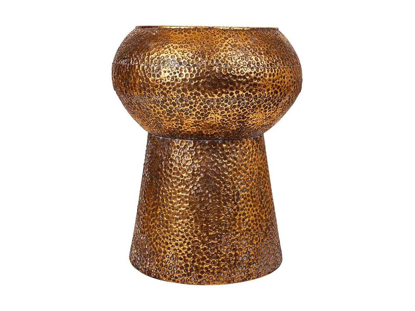 Tabouret en métal doré 35x35x44h