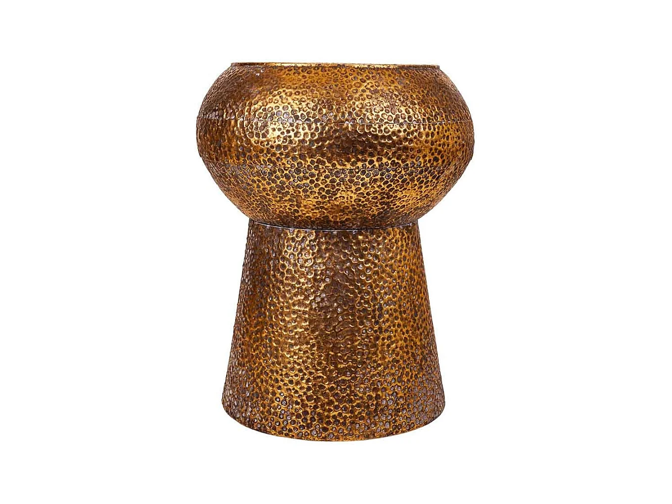 Tabouret en métal doré 35x35x44h