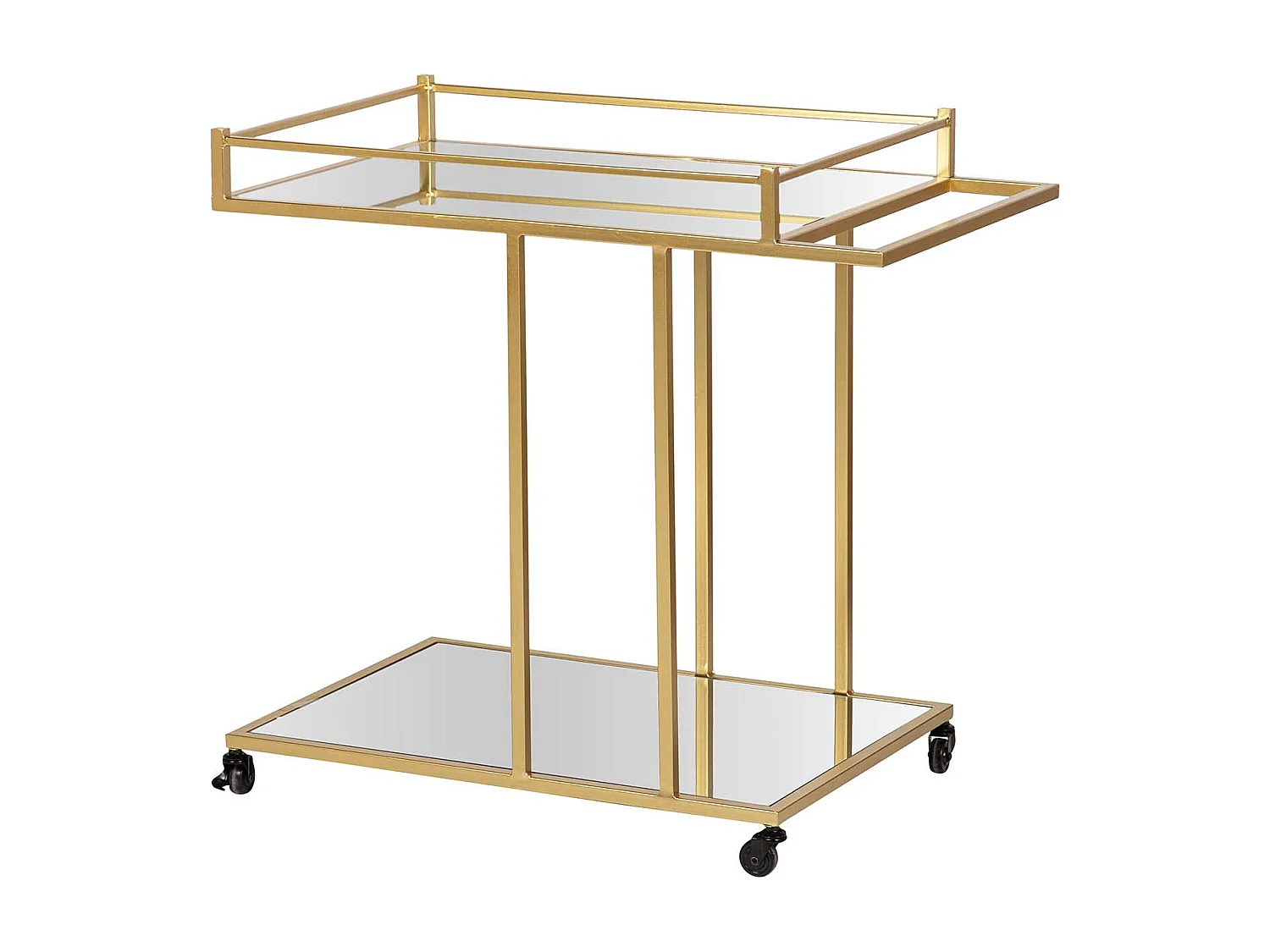 Banqueta de metal dourado 35x35x44