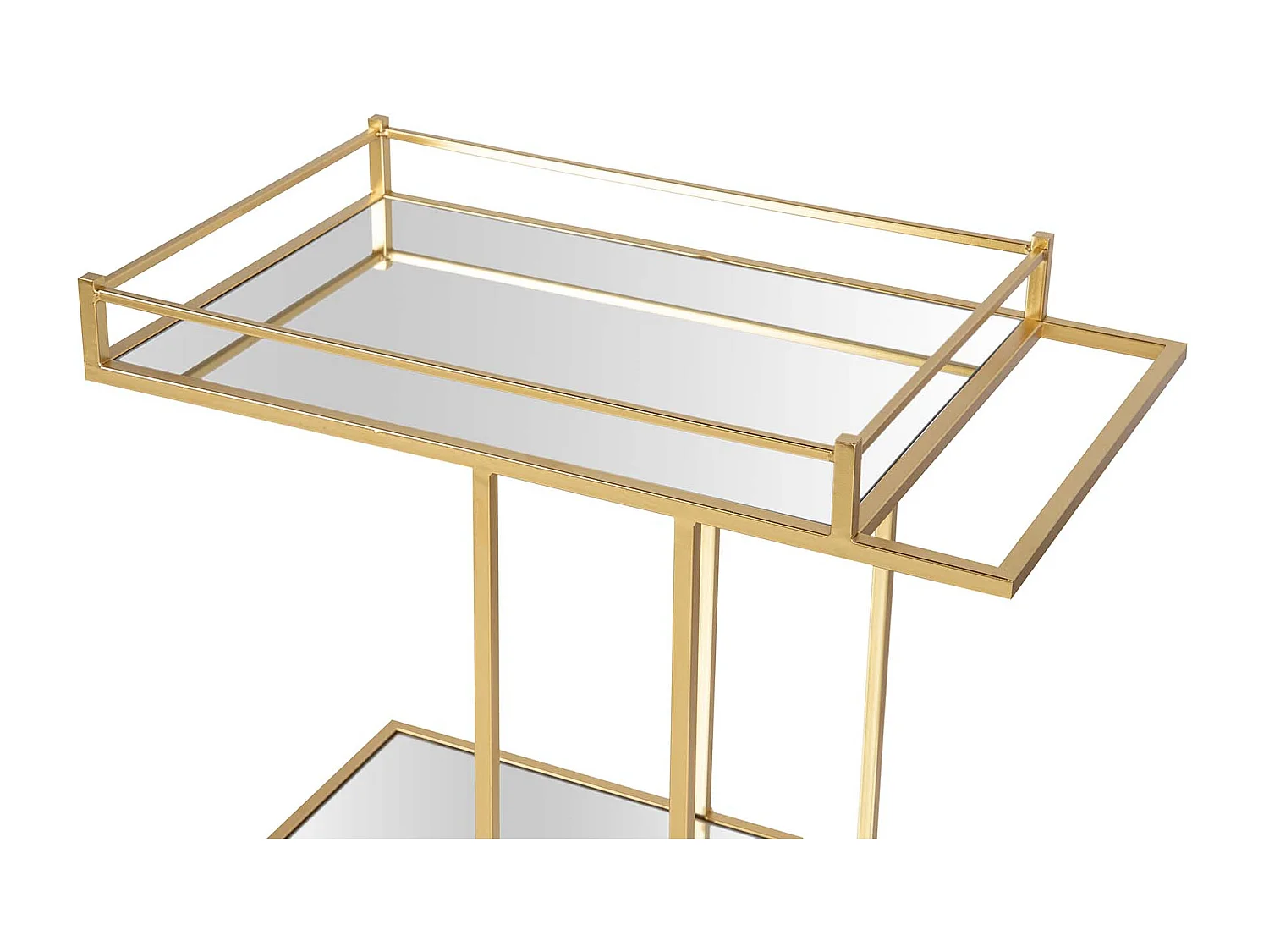 Banqueta de metal dourado 35x35x44