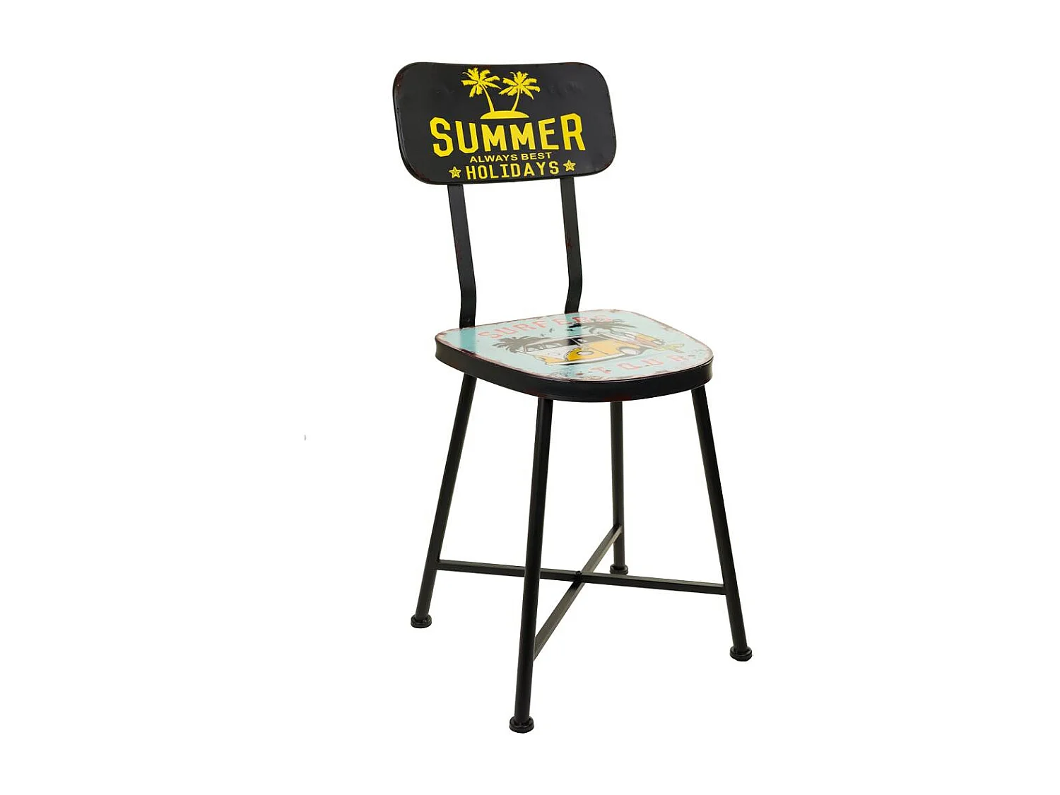 Tabouret en métal doré 35x35x44h