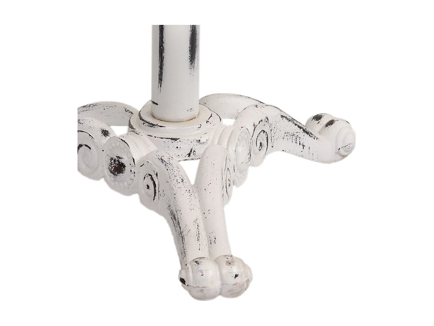 Hocker aus weiß lackiertem Holz und Metall, 44x34x80h cm