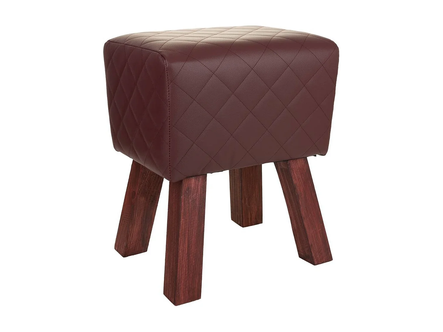 Banqueta estofada marrom 36x30x47