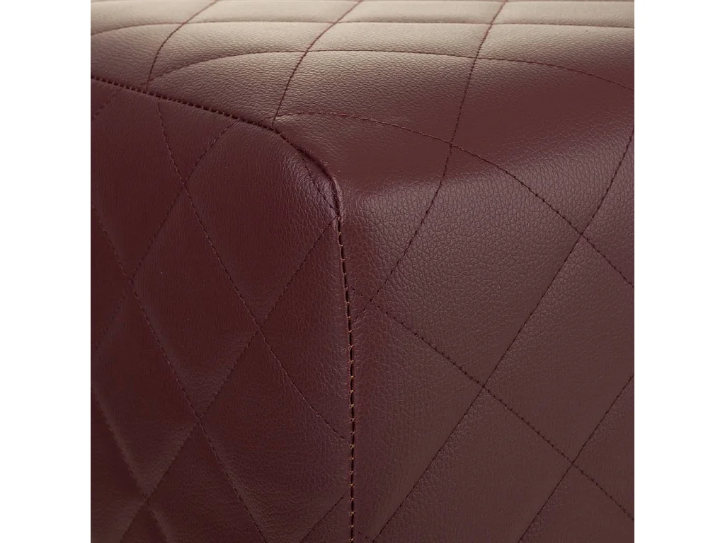 Banqueta estofada marrom 36x30x47