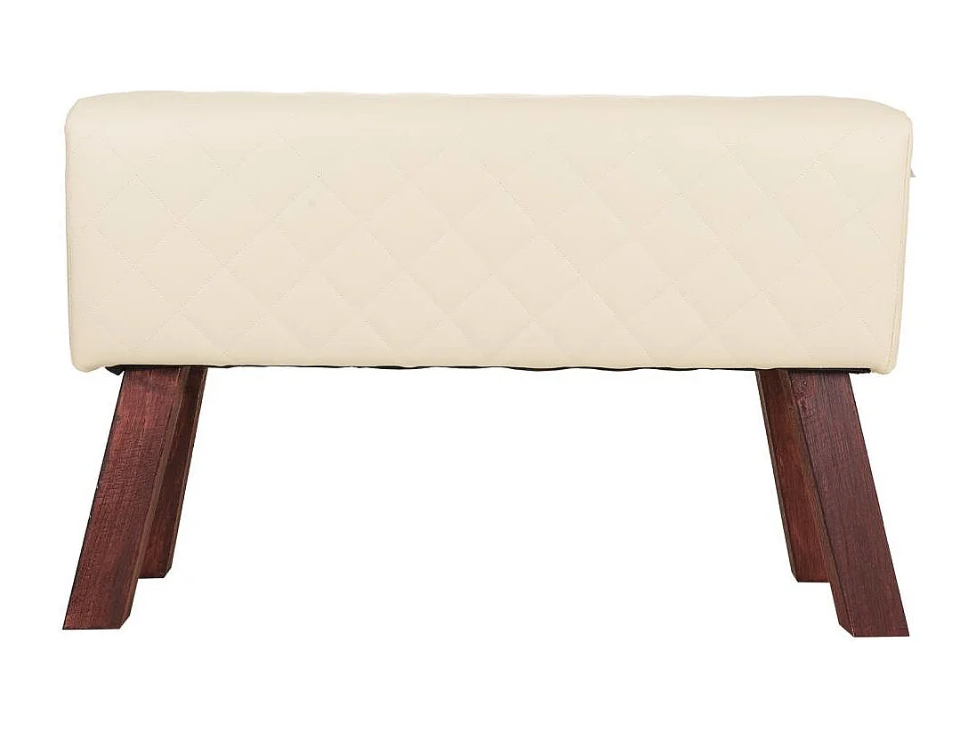 Weißer gepolsterter Hocker 72x30x47h cm