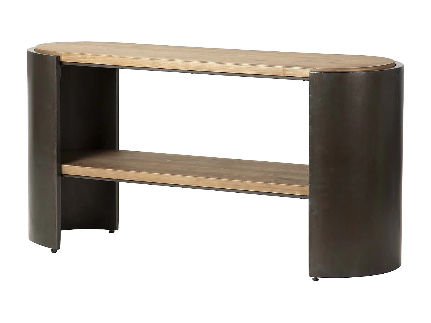 Tabouret en métal et cuir 95x50x75