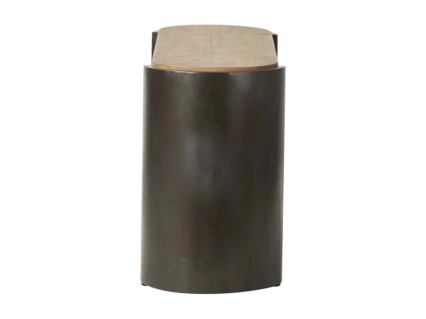 Tabouret en métal et cuir 95x50x75