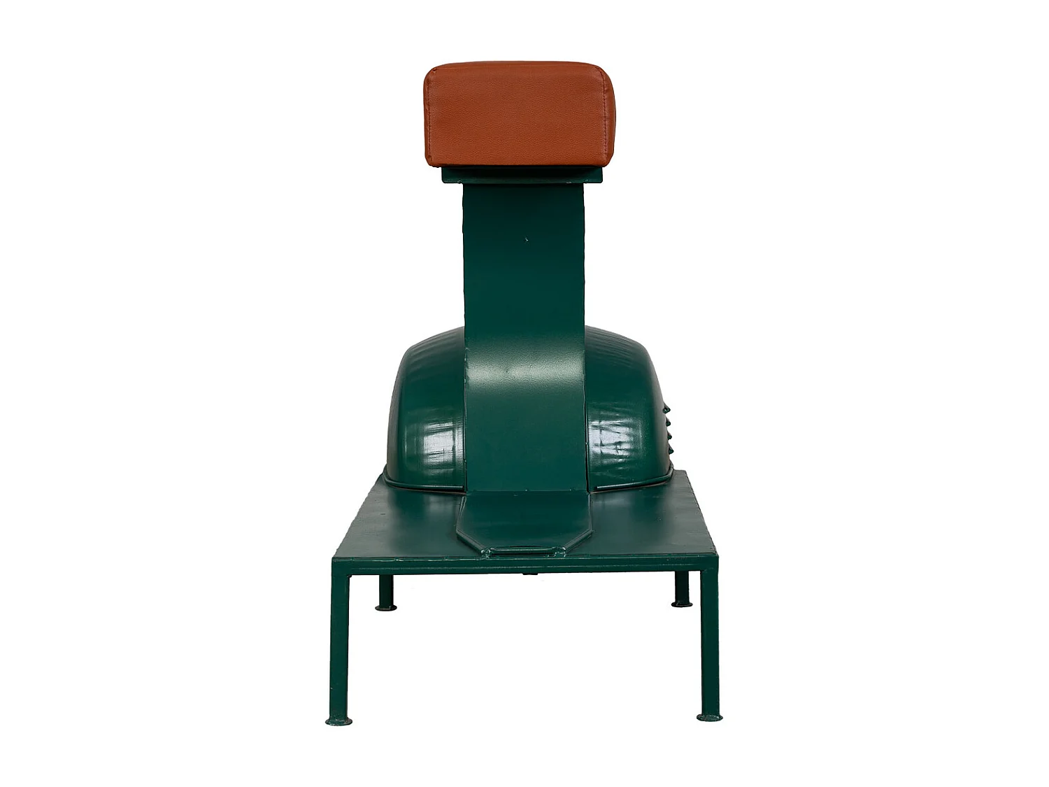 Tabouret en métal et cuir 95x50x75