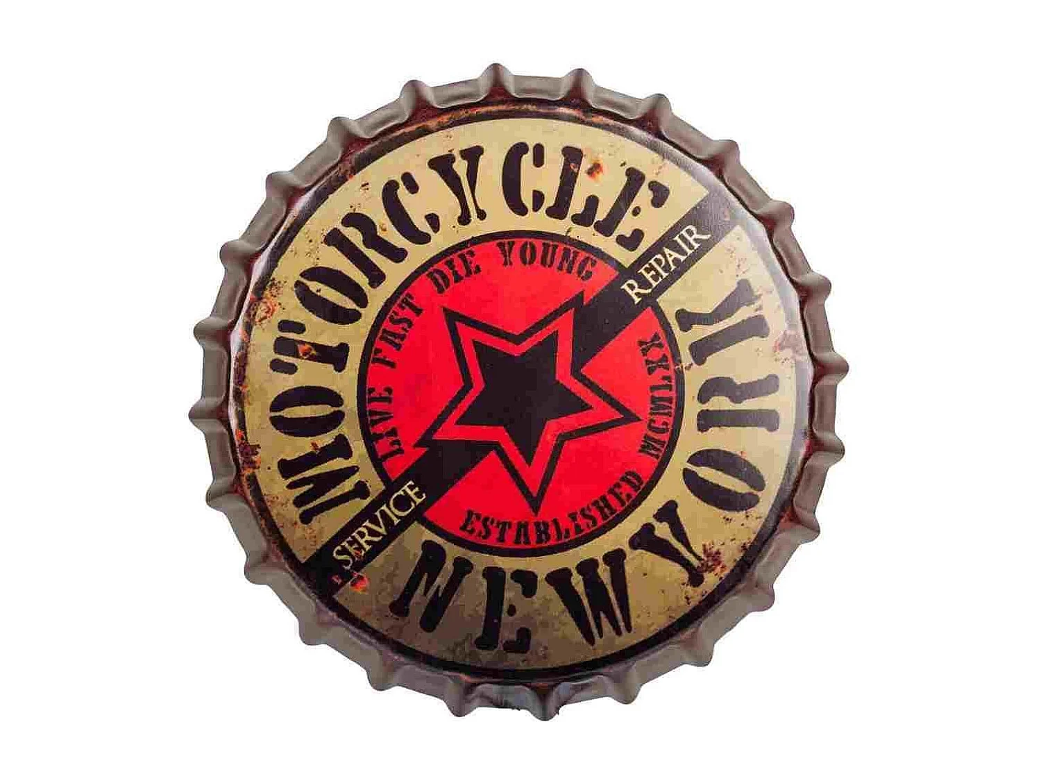 Banqueta redonda de metal preto d35x46h cm