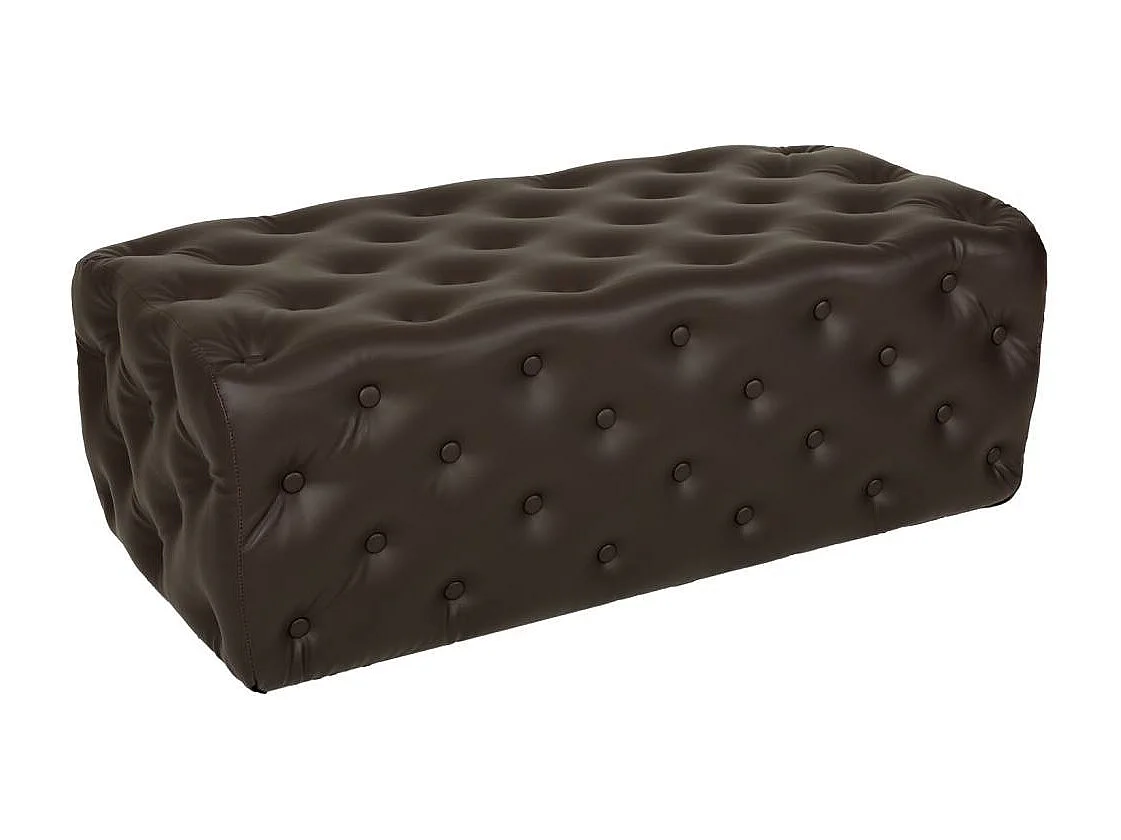 Braune Polsterbank 108x54x40h cm