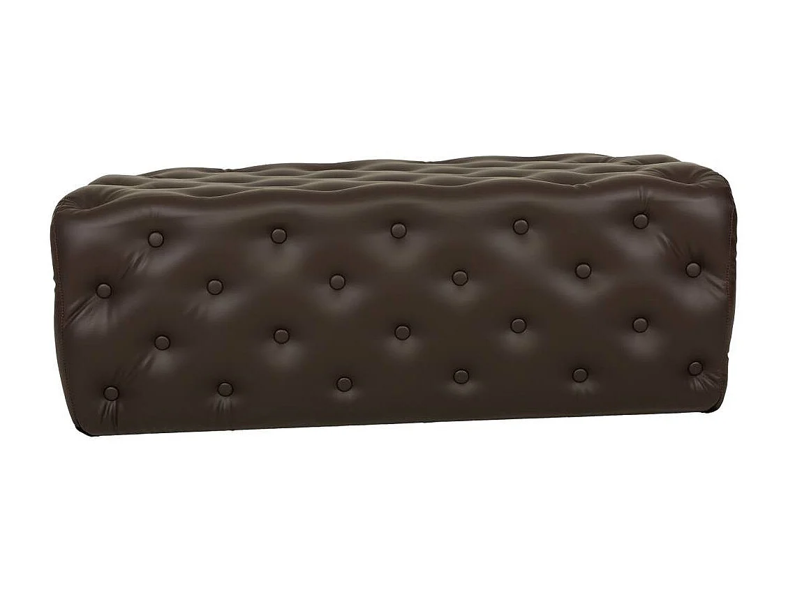 Braune Polsterbank 108x54x40h cm