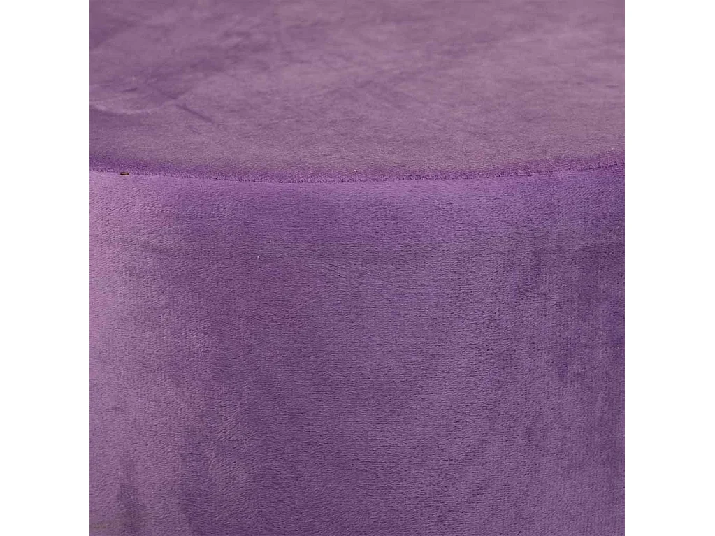 Tabouret en bois et tissu lilas 32x32x44h