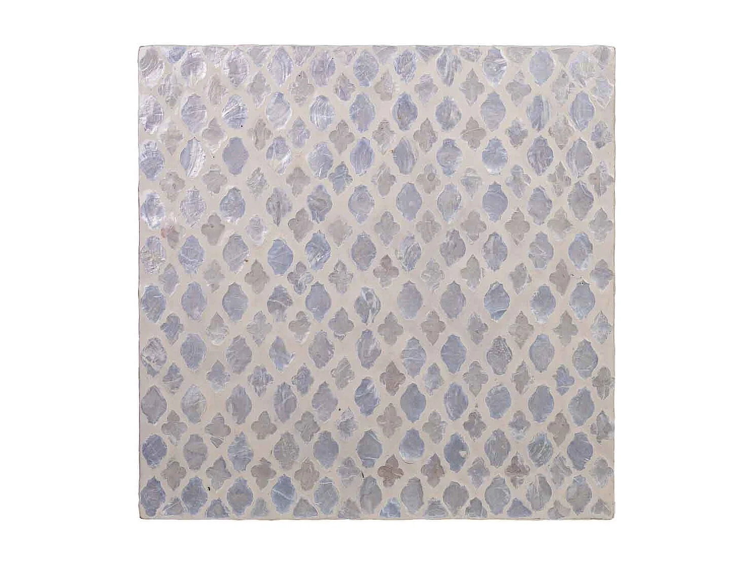 Banco de madeira com capiz bege 35x35x45h cm