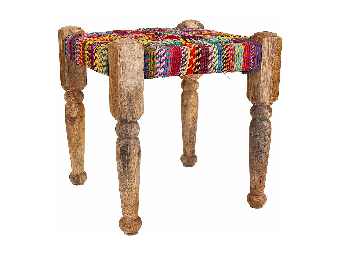 Tabouret en corde tressée 38x38x38h