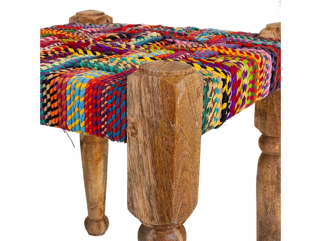 Tabouret en corde tressée 38x38x38h