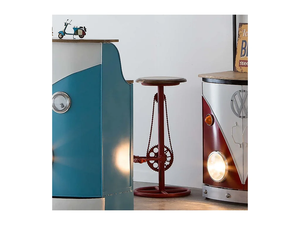 Tabouret en métal D40x73h