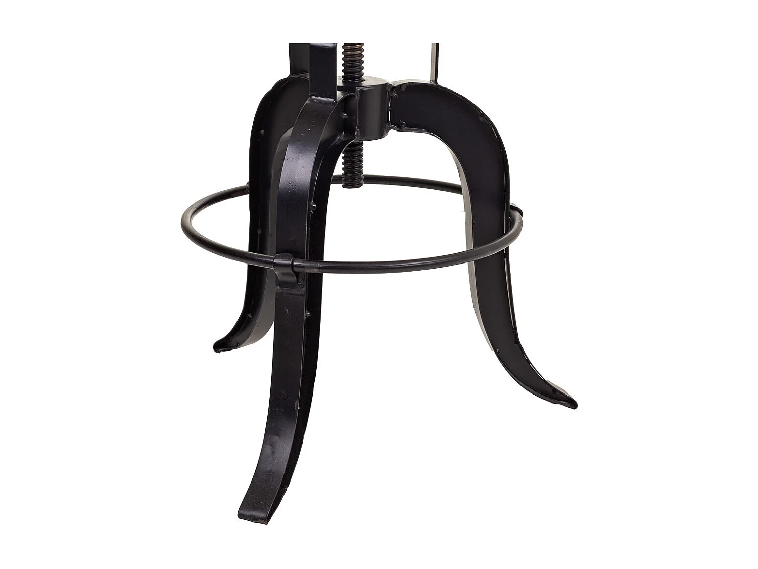 Hocker aus schwarzem Holz und Metall, 33x33x64h cm