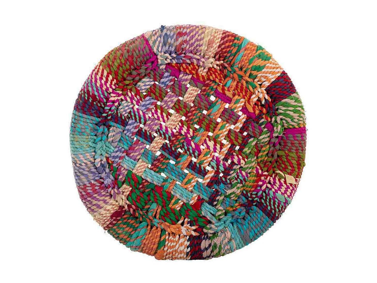 Set 2 taburetes de bambú multicolor