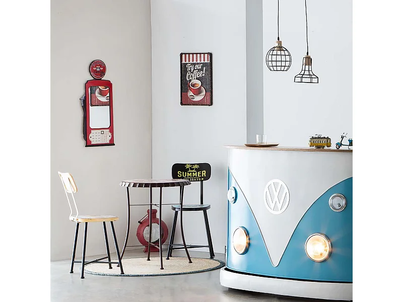 Pouf en coton tressé couleur crème 45x45x45h