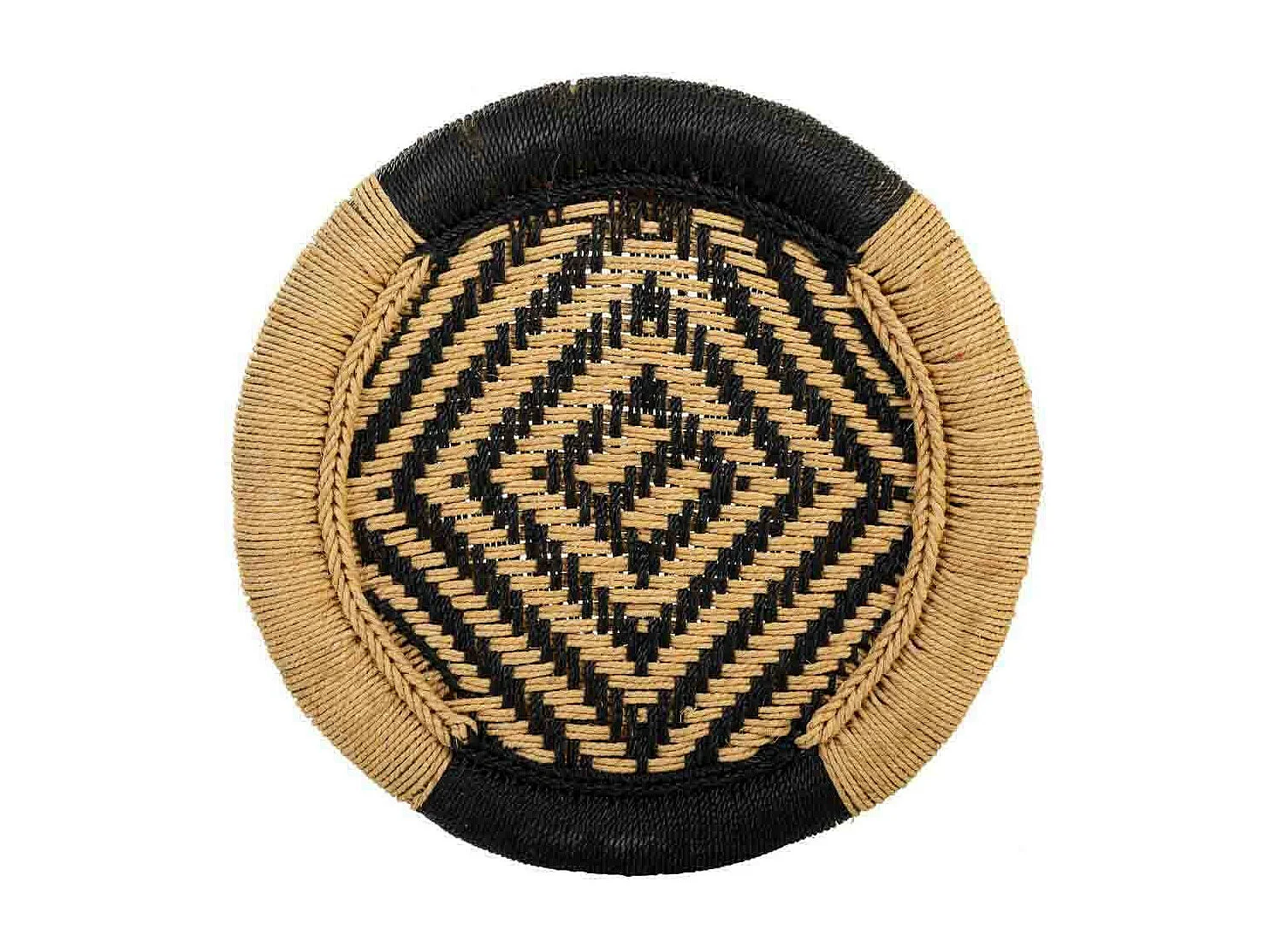 Set di 2 sgabelli marroni in bambù e corda