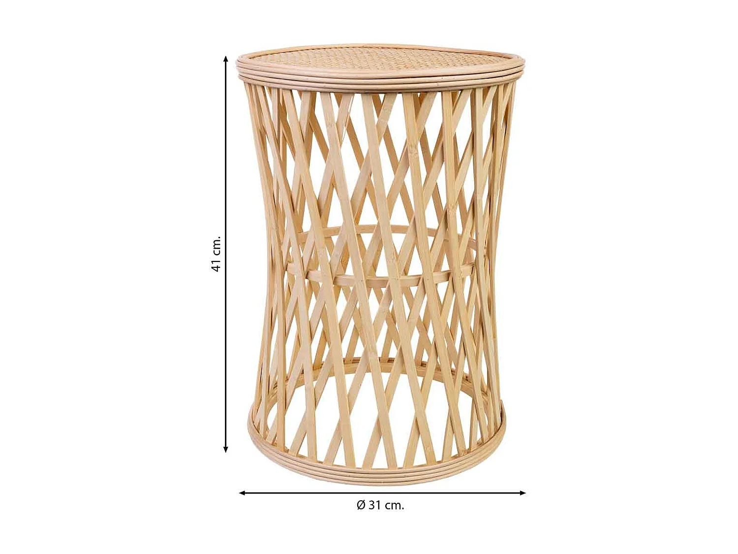 Taburete de bambú    D31x41h cm