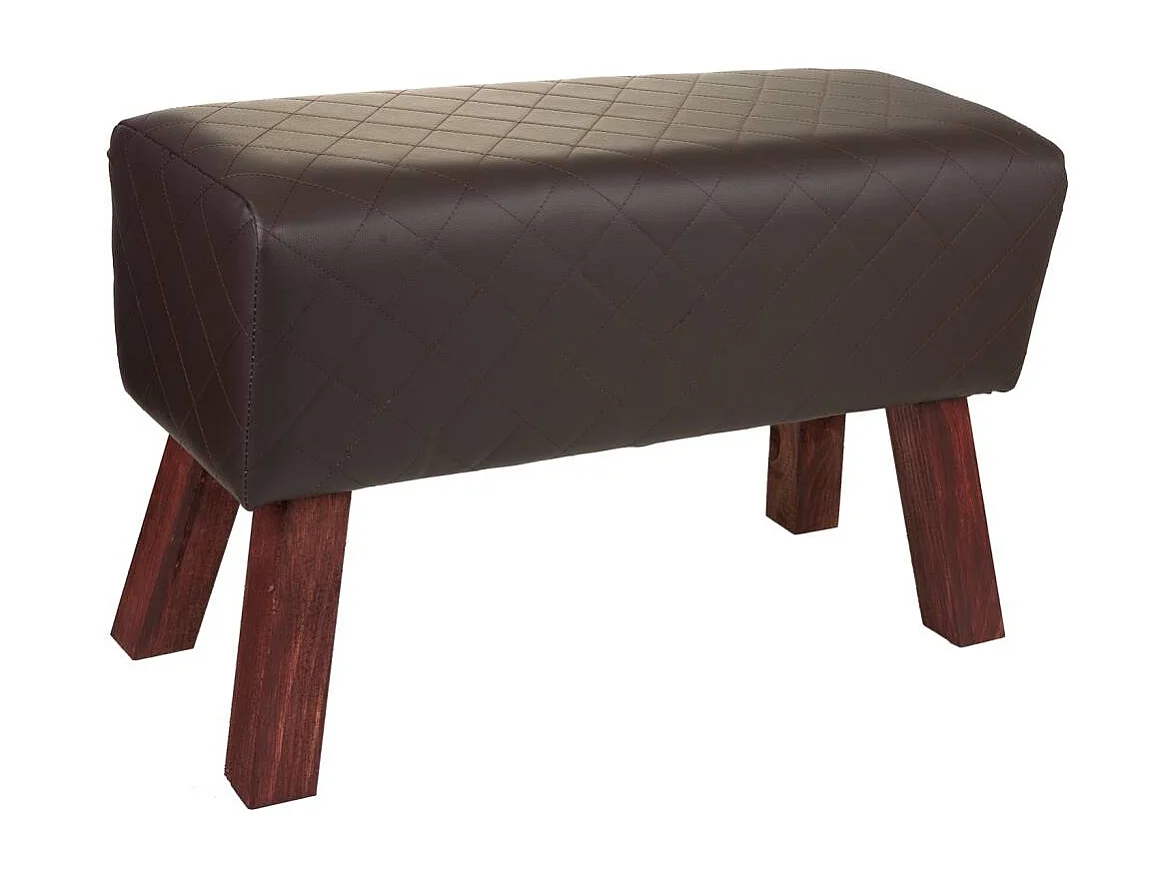 Banqueta estofada marrom 72x30x47