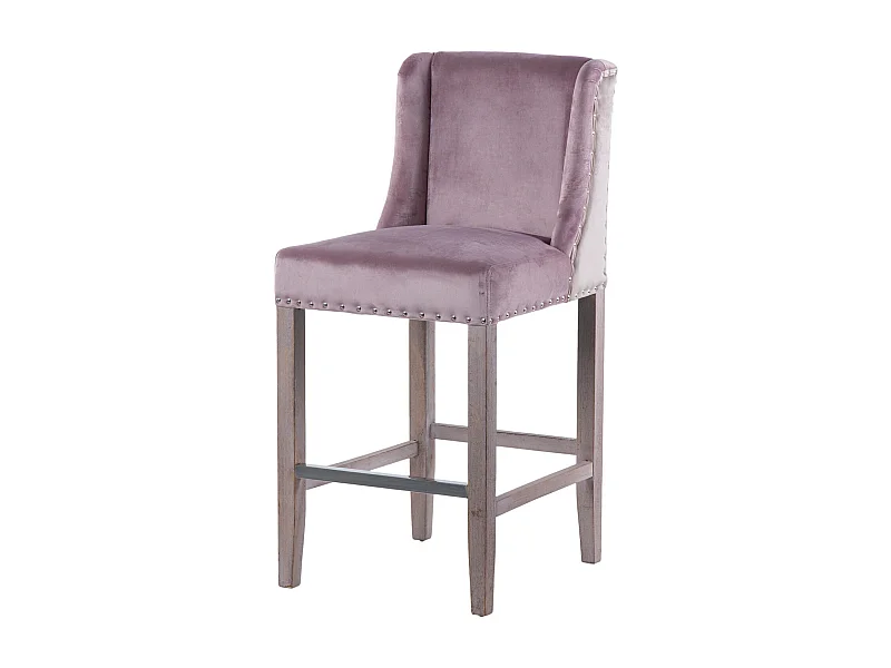 Tabouret tapissé marron 44x44x45h