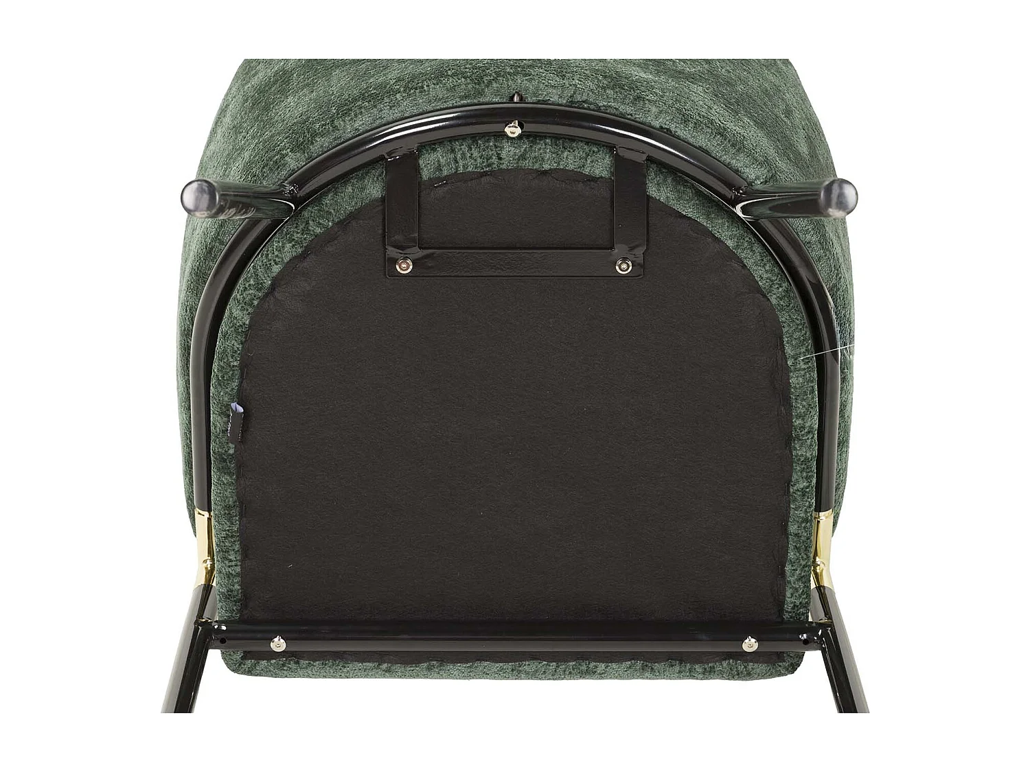 Tabouret en métal et bois noir 40x40x73h