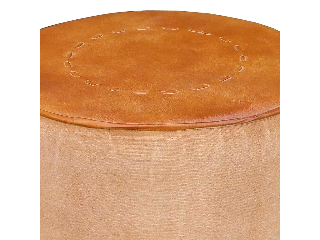 Brauner gepolsterter Hocker 38x38x42h cm