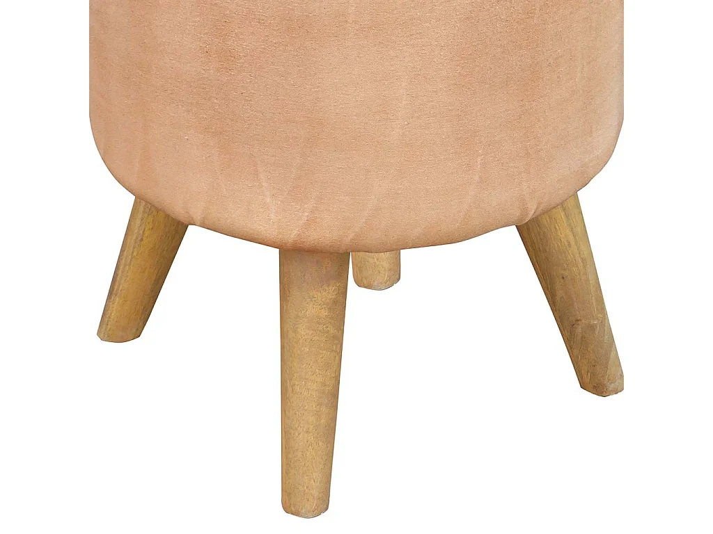 Brauner gepolsterter Hocker 38x38x42h cm